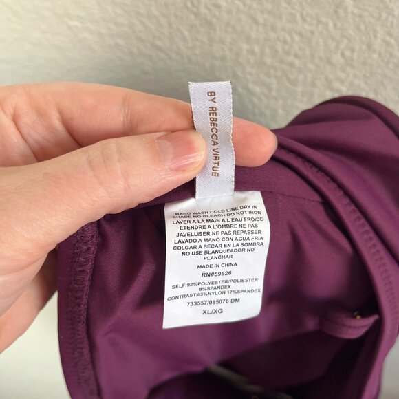 Becca By Rebecca Virtue Womens XL Muse Bandeau Mesh Tankini Swim Top New - Picture 6 of 8